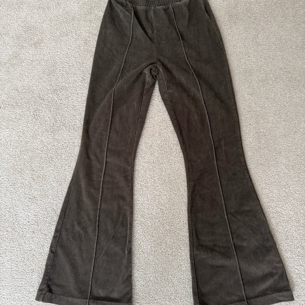Aerie Brown Corduroy Flare Pants